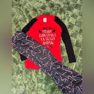 PatPat toddler Christmas Filthy Animal pjs 3-4 years